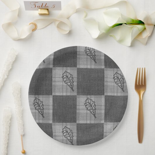 Herfst 4 hoeken Grijze tinten Binnenste Bord (Huwelijk)