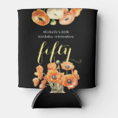 Herfst 50ste Verjaardag Party Sinaasappel Blossom Blikjeskoeler (Voorkant)