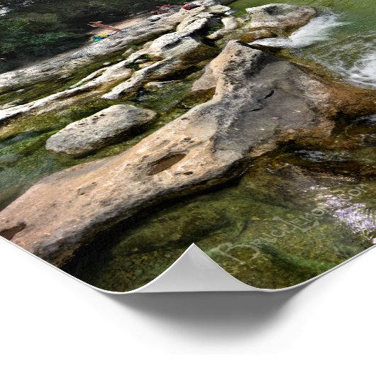 Herfst 5 - Barton Creek in Austin Texas Poster (Hoek)
