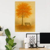 Herfst 5, nog herfstmorgen, seizoensgebonden print (Thuiskantoor)