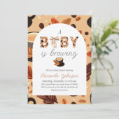 Herfst A Baby is het brouwen van koffie en boog Ba Kaart (Staand voorkant)