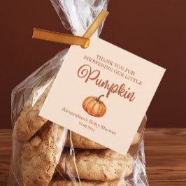 Herfst A Little Pumpkin Baby shower Bedankjes Labels