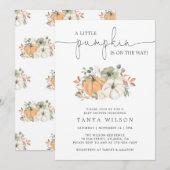 Herfst A Little Pumpkin Baby shower Kaart (Voorkant / Achterkant)