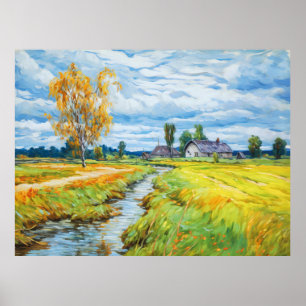 Herfst aan de Havel-rivier Poster
