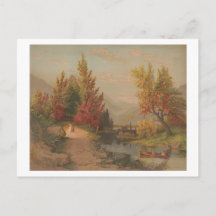 Herfst aan de Lehigh Chromolithografie 1882