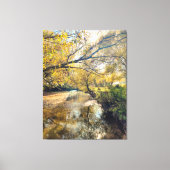 Herfst aan de rivier canvas afdruk (Voorkant)
