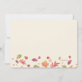 Herfst Aankomst Foto Geboorteaankondiging Aankondiging (Achterkant)