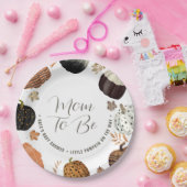 Herfst Aanstaande Moeder Kleine Pompoen Baby Showe Papieren Bordje (Feest)