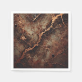 Herfst Aardbruin Marmeren Textuur Decoupage Servet (Voorkant)