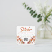 Herfst Aarde ton Terracotta Bruiloft Behuizing Kaa Informatiekaartje (Staand voorkant)