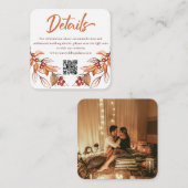 Herfst Aarde ton Terracotta Bruiloft Behuizing Kaa Informatiekaartje (Voorkant / Achterkant)