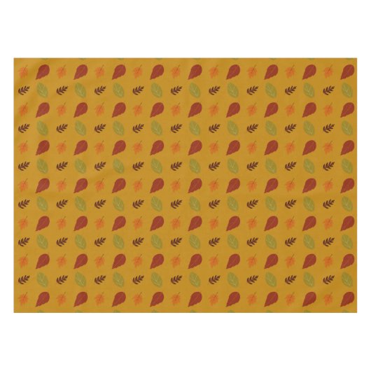Herfst Aarde-Tone Kleuren Vallen Bladeren Patroon Tafelkleed (Voorkant (Horizontaal))
