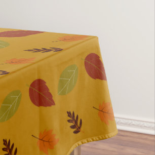 Herfst Aarde-Tone Kleuren Vallen Bladeren Patroon Tafelkleed