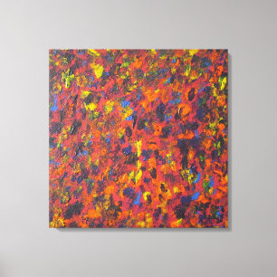 Herfst Abstract Acryl Moderne Kunst Canvas Print