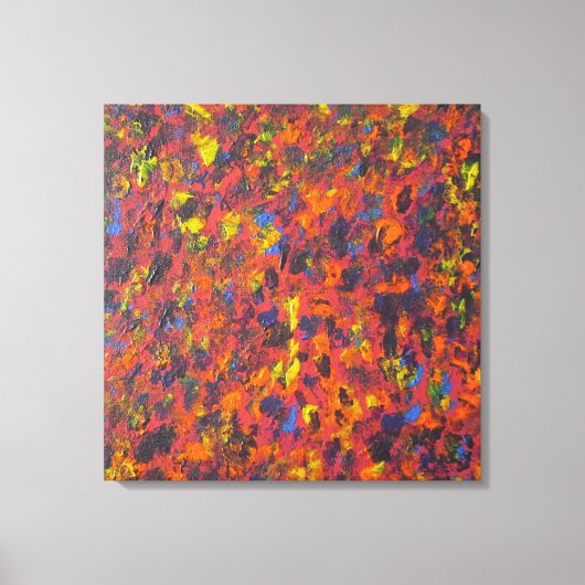 Herfst Abstract Acryl Moderne Kunst Canvas Print (Voorkant)