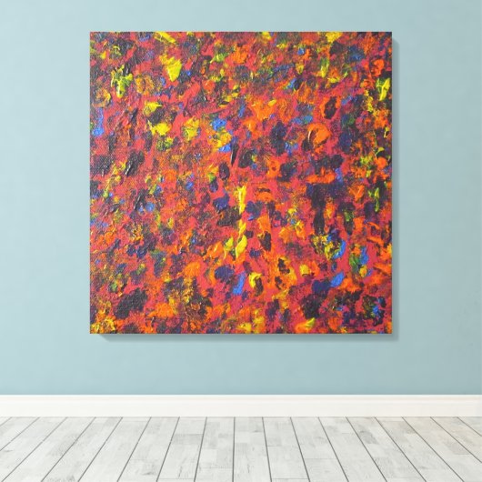 Herfst Abstract Acryl Moderne Kunst Canvas Print (Insitu (Houten vloer))