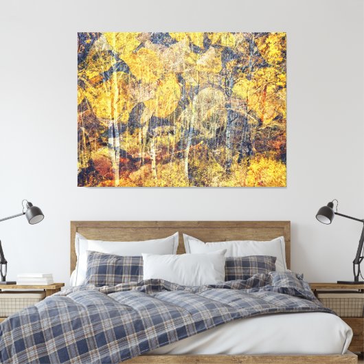 Herfst Abstract Canvas Afdruk (Insitu (Slaapkamer))
