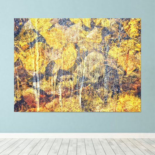 Herfst Abstract Canvas Afdruk (Insitu (Houten vloer))