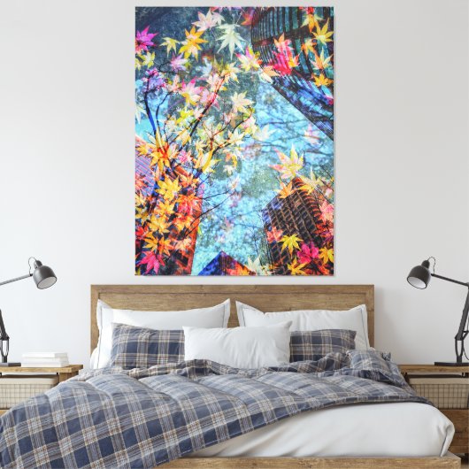 Herfst Abstract Canvas Afdruk (Insitu (Slaapkamer))