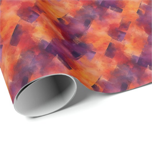 Herfst Abstract kleurrijk ontwerp Cadeaupapier (Rol Hoek)