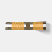 Herfst Abstract Plaid Patroon Bruine Mosterd Grosgrain Lint (Voorkant)