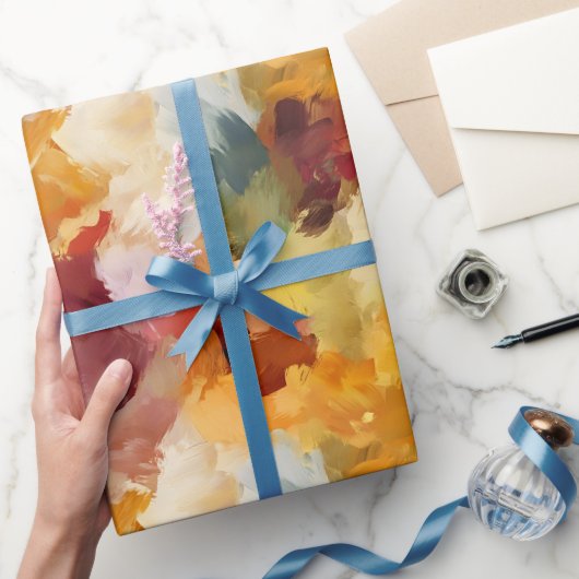Herfst Abstract Schilderen  Cadeaupapier (Geschenken)