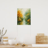 Herfst Abstracte Aquarel Kunst Poster (Keuken)