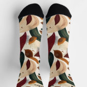 Herfst Abstracte Sokken in Rust, Groen, en Cream (Top)