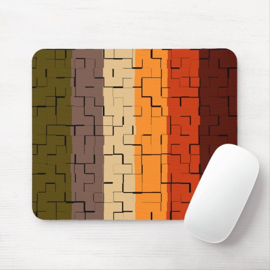 Herfst Abstracte strepen Muismat (Met muis)