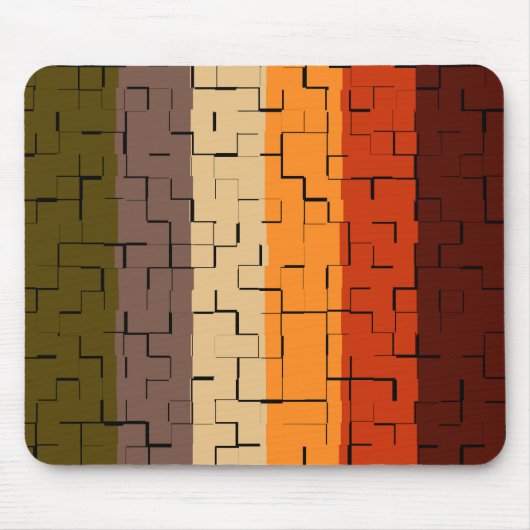 Herfst Abstracte strepen Muismat (Voorkant)