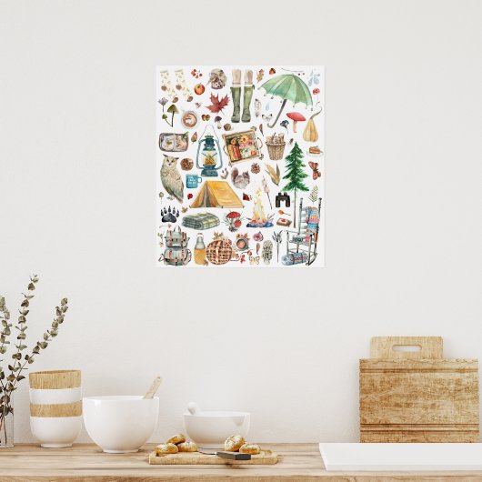 Herfst Abundance | Aanvullende illustraties van de Poster (Keuken)