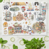 Herfst Abundance | Aanvullende illustraties van de Theedoek (Gevouwen)