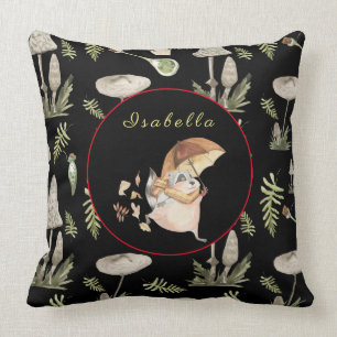 Herfst accoon Pas tekst aan, Kleur 20"X20" Kussen