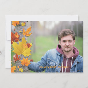Herfst Achtergrond Foto Uitnodiging