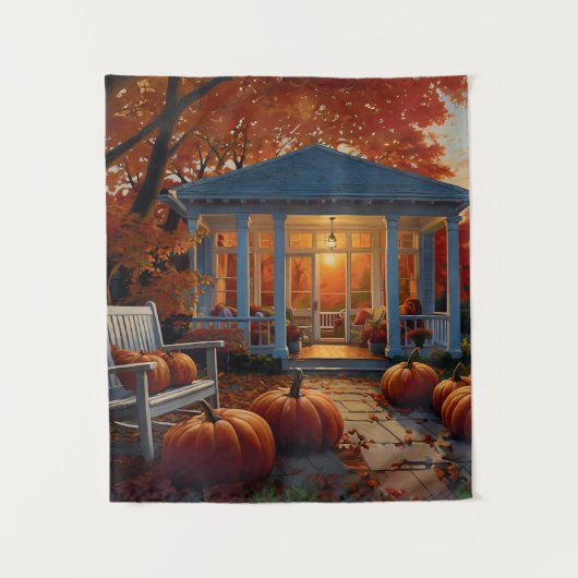 Herfst Achtertuin Wandkleed (Voorkant)
