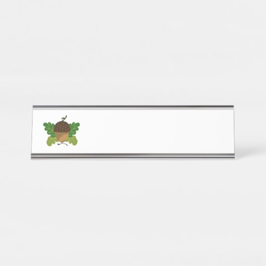 Herfst Acorn Bureau Naambordje (Voorkant)