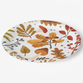 Herfst Acorn en Paddestoel Papier Bord (Gekanteld)