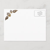 Herfst Acorns and Leaves Wedding Aankondigingskaart (Achterkant)