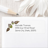 Herfst Acorns and Leaves Wedding Etiket (Insitu)