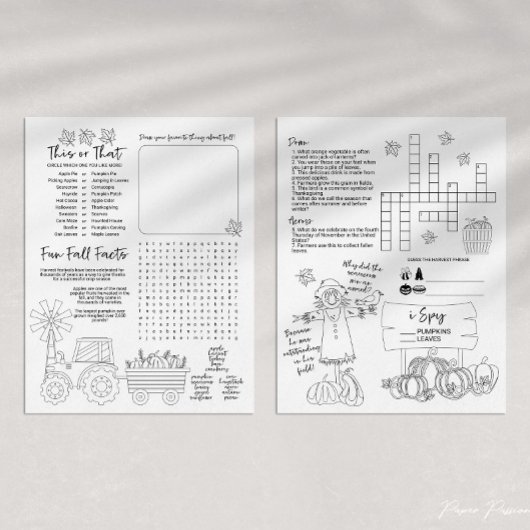 Herfst Activiteit Werkblad voor Kinderen Flyer