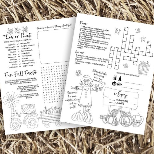 Herfst Activiteit Werkblad voor Kinderen Flyer