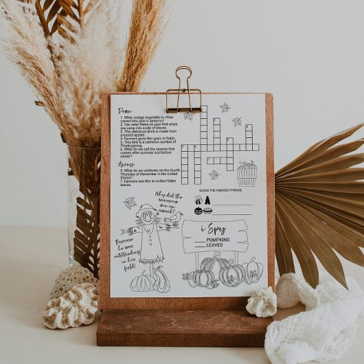 Herfst Activiteit Werkblad voor Kinderen Flyer