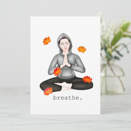 herfst. ademen bedankkaart (Staand voorkant)