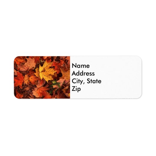 herfst adres retourlabel etiket (Voorkant)