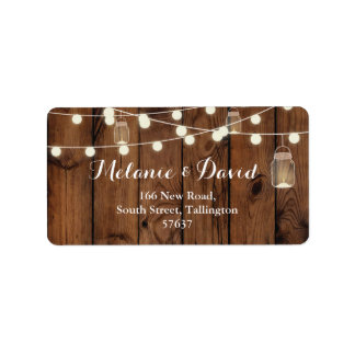 Herfst Adresetiketten Hout Feestelijke Xmas Rustie Etiket