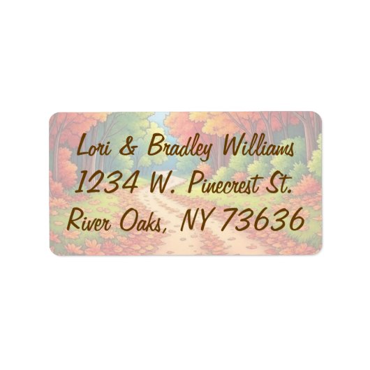 Herfst-adreslabel Etiket (Voorkant)