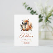 Herfst Adreswijziging | Verhuisbericht Briefkaart (Staand voorkant)