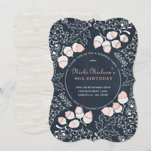 Herfst Adult Birthday Party Invitation Mijlpaal Kaart