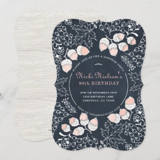 Herfst Adult Birthday Party Invitation Mijlpaal Kaart