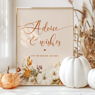 Herfst advies en wensen voor Passen getrouwd Poster
